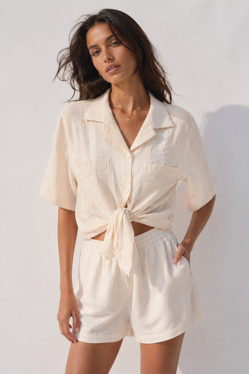 Women's - Tie-Waist Resort Shirt | Quite Elegant .