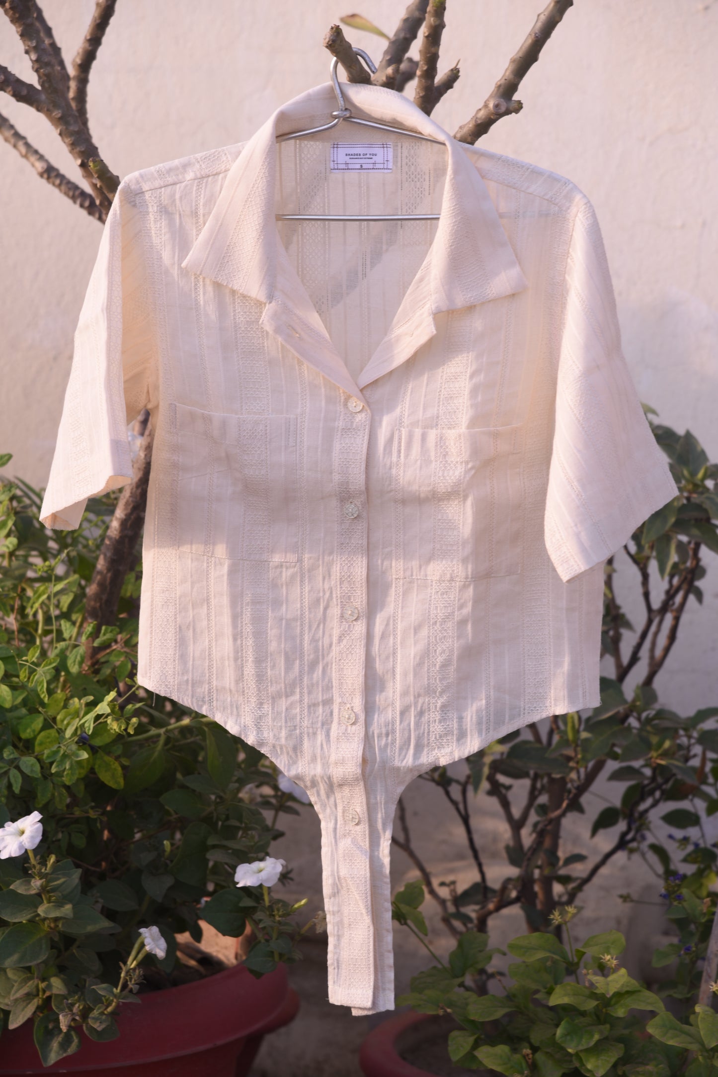 Women's | luxe lace Shirt | creamy beige - Elegance Not Extreme